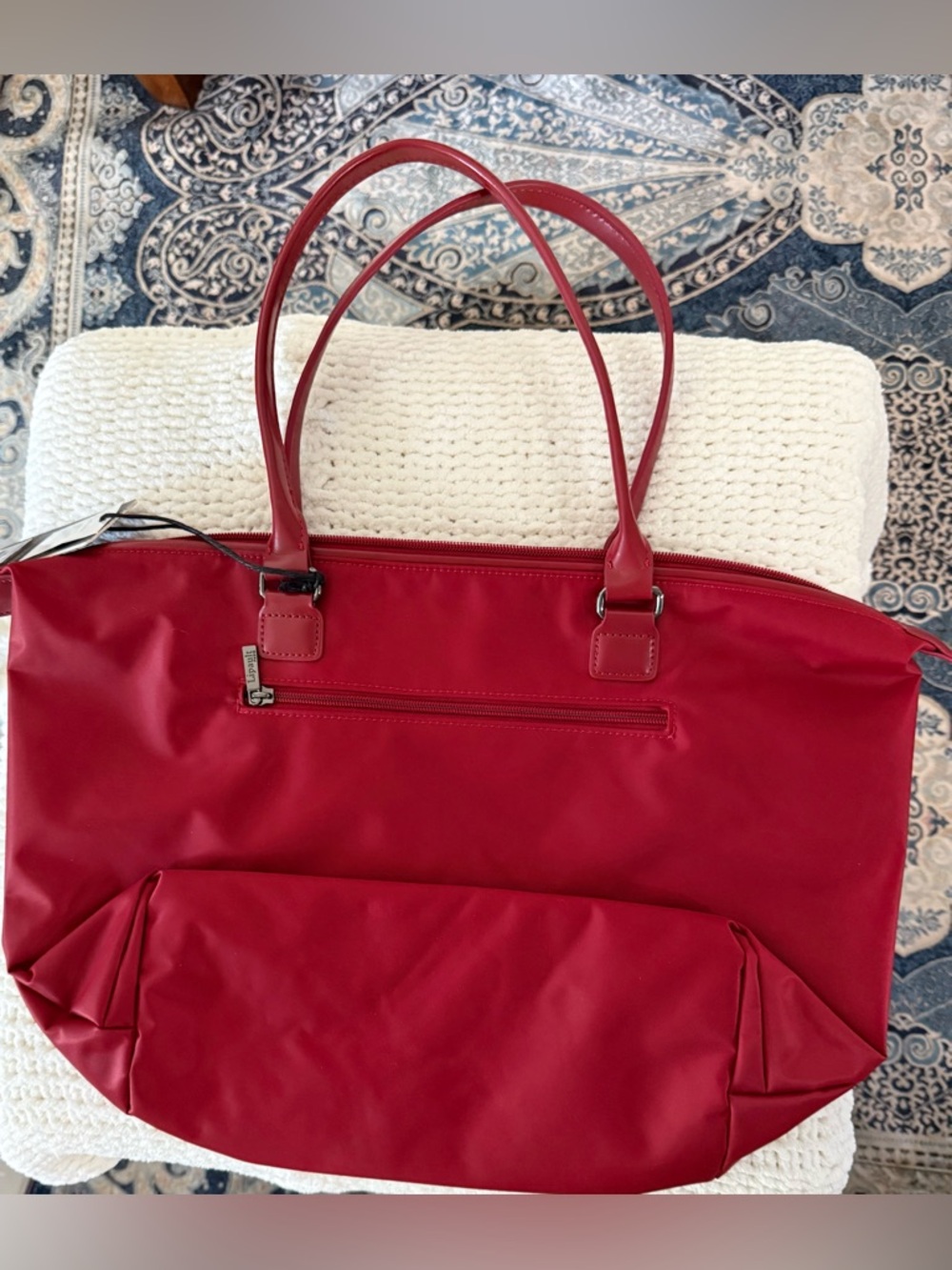 Lipault - NWT Classic Red Tote with Front Zip Pocket - Women's Everyday Tote